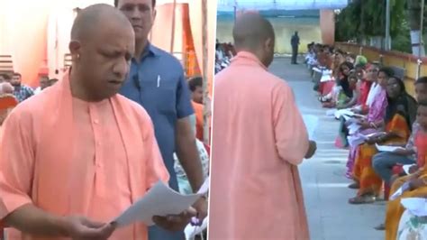 Uttar Pradesh Cm Yogi Adityanath Holds Janta Darshan At Gorakhpurs