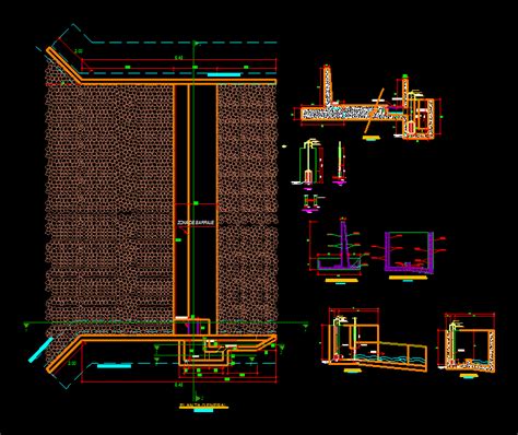 Captacion Tipo Bocatoma En Autocad Librer A Cad