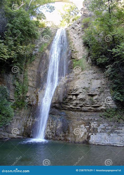 Beautiful Tbilisi Landscape With Leghvtakhevi Waterfall In The Old City