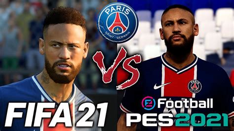 FIFA 21 vs PES 2021 フェイス徹底比較PSG編 Paris Saint Germain PSG Player