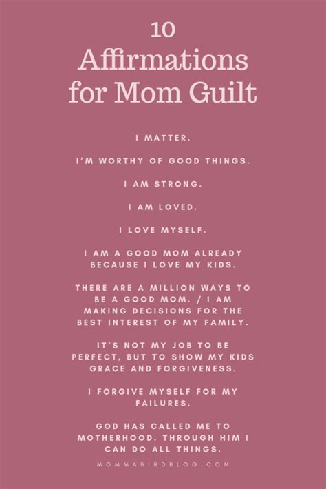 10 Affirmations For Mom Guilt Artofit