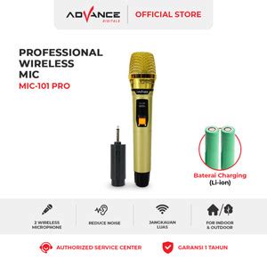 Jual Advance Mic Pro Profesional Microphone Wireless Bisa Dicharger