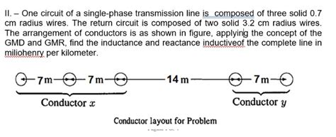 Solved Ii One Circuit Of A Single Phase Transmission Line Chegg