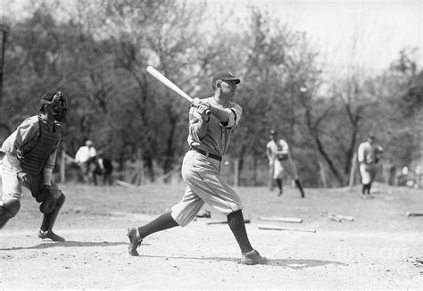 Ty Cobb In Batting Stand Photograph by Bettmann - Fine Art America