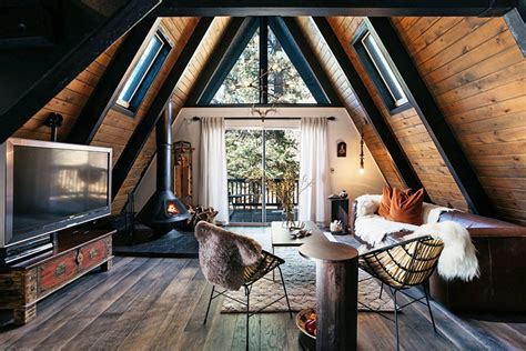 A Rustic Bohemian A Frame Cabin In Big Bear Musings On Momentum