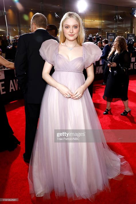 77th Annual Golden Globe Awards Pictured Dakota Fanning Arrives In 2022 Golden Globe