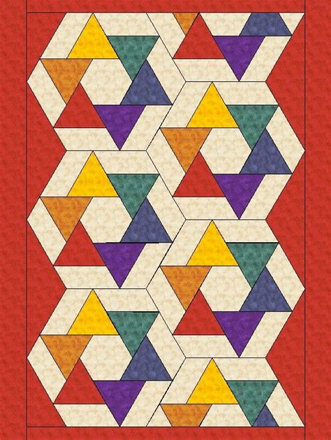 Hexi Pinwheels Quilt Pattern In Three Sizes By Quiltpatterns Patron