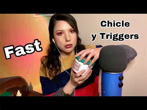 ASMR Masticando Chicle Tapping Rápido y Sonidos de Tapas 1 2 ASMR