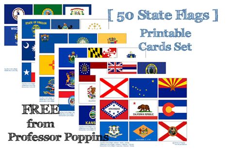 Miss Poppins: 50 State Flags Free Printable