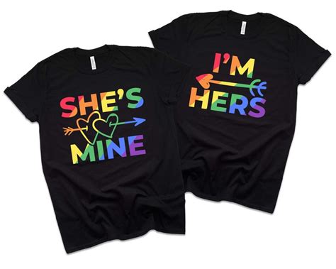 Lgbt Couple Shirt Lesbian Couple Matching Shirt Shes Etsy