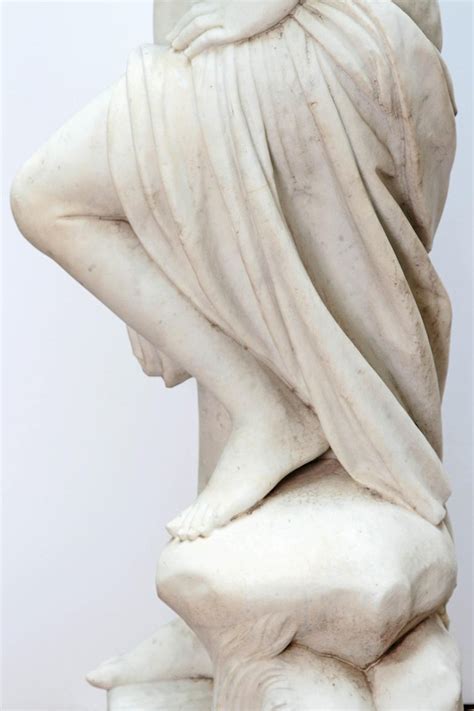 Italian Carrara Marble Life Size Female Sculpture At 1stdibs