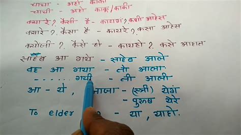 Online Marathi Learning From Hindi And English Frequently Used Sentences