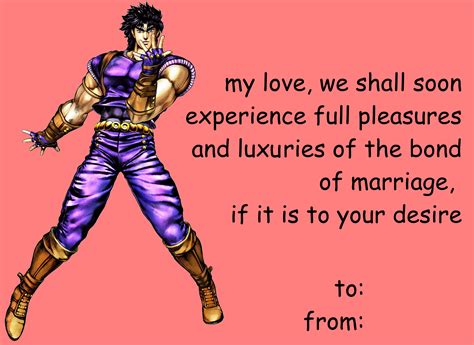 Making Extremely Tacky Jojo Themed Valentines Day E Cards Every Day Until Valentines Day Day 5