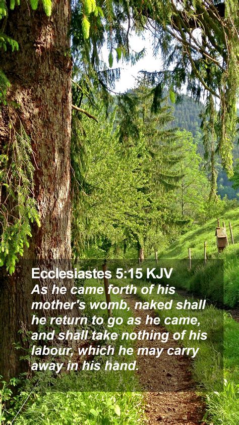 Ecclesiastes Kjv Mobile Phone Wallpaper As He Came Forth Of His