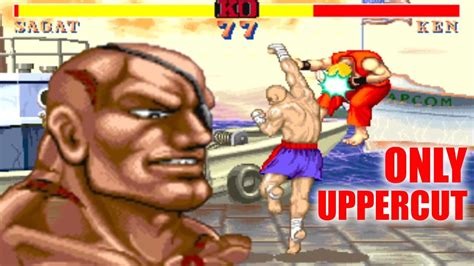 Street Fighter 2 💥 Champion Edition Hardest 💥 Sagat Only Uppercut