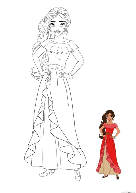 Disney Princess Elena Coloring page Printable