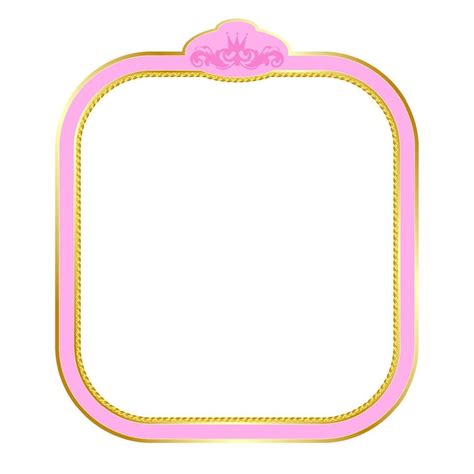 Golden And Pink Fantasy Frame For Princess Portrait 20459191 Vector