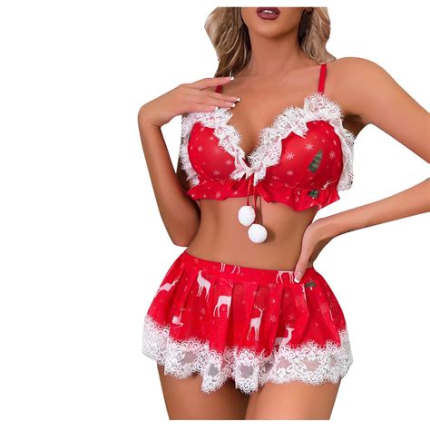 JeashCHAT Sexy Lingerie For Women Plus Size Christmas Sexy Women