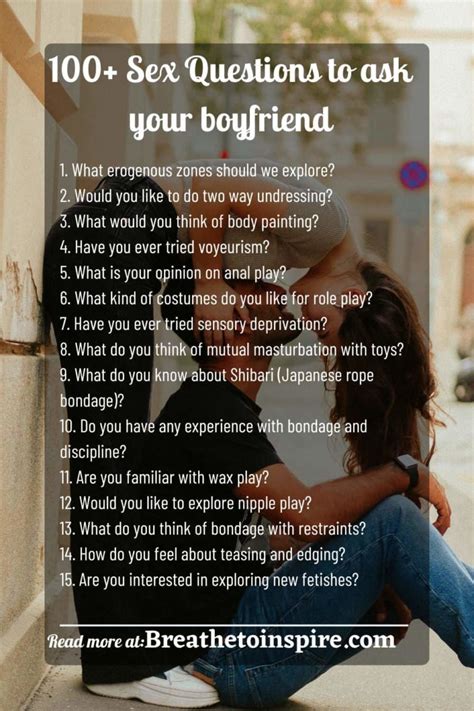 Sexual Questions To Ask Your Boyfriend Very Sexy Intimate