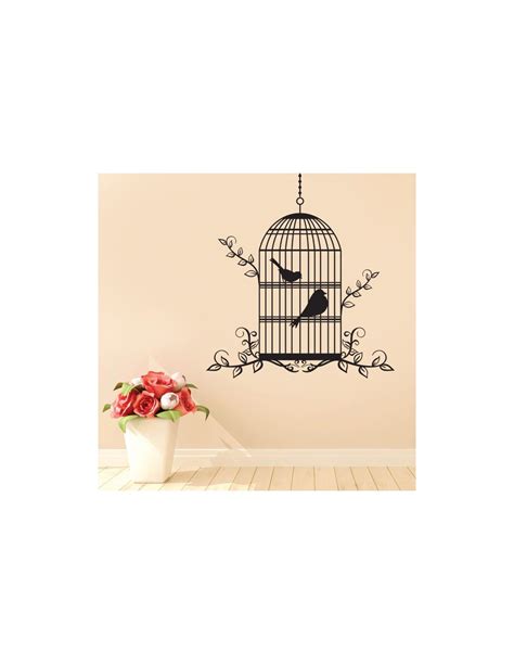 Sticker D Coration Cage Oiseaux Stickers Muraux Nature Et Animaux