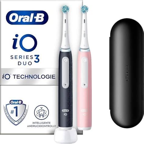 Oral B iO 3N Lot de 2 Brosses à Dents Électriques Noir et Rose