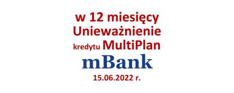 Unieważnienie umowy kredytu MultiPlan wygrana w 12 mies