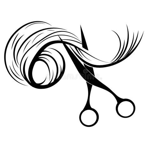 Logo F R Den Friseur Schwarz Wei Logo F R Einen Friseursalon Vector