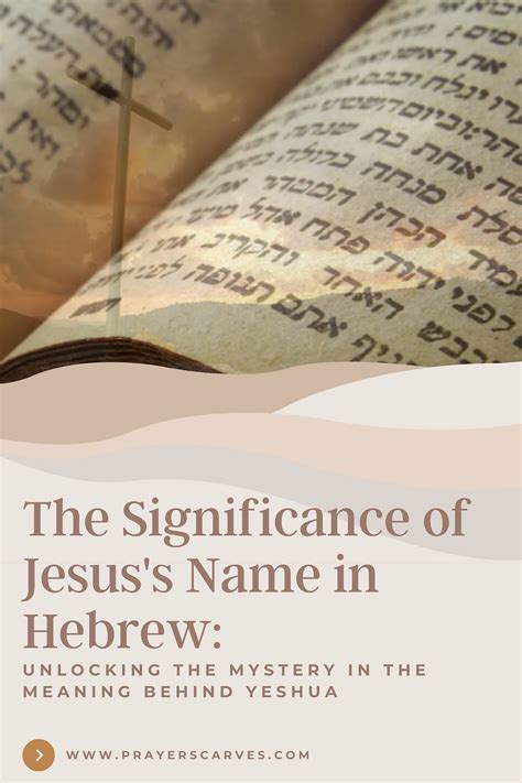 The Significance of Jesus's Name in Hebrew: Unlocking the Mystery in ...