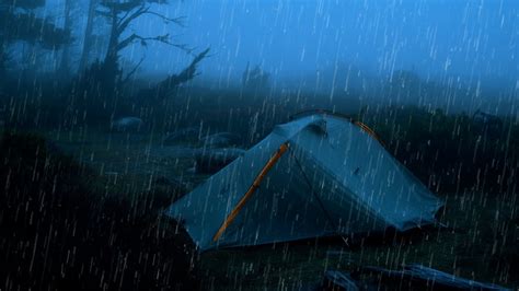 Som De Chuva E Trov Es Na Barraca Para Sono Profundo Relaxar A Mente