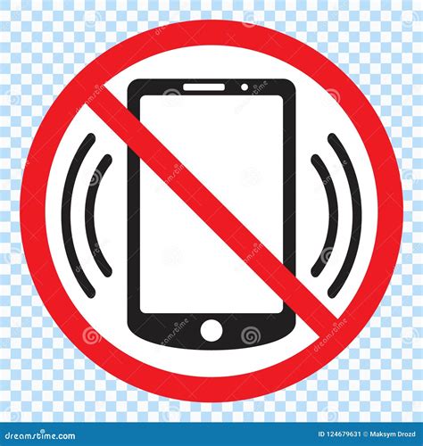 No Phones Red Vector Sign Cellphones Not Allowed Sign Stock