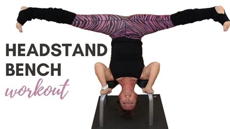 Headstand Bench Workout for Beginners - 8 minute core yoga practice - YouTube