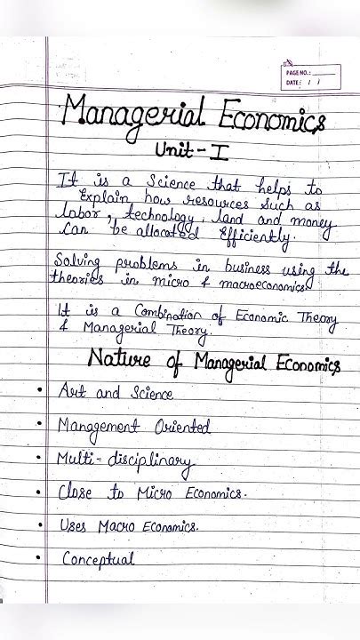 Managerial Economics Unit 1 Part 1 Bba Bcom Nature And Scope