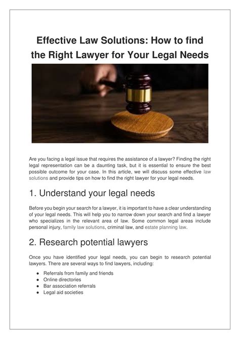 Ppt Effective Law Solutions How To Find The Right Lawyer For Your