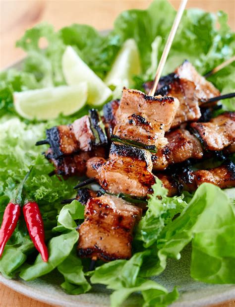 Grilled Pork Belly Skewers Asian Style Glebe Kitchen