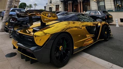 Supercars In Monaco Vol Gold Chrome Senna Mc Aventador Sv