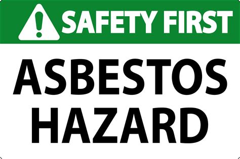 Asbestos Safety First Signs Asbestos Hazard Area Authorized Personnel Only 27132353 Vector Art