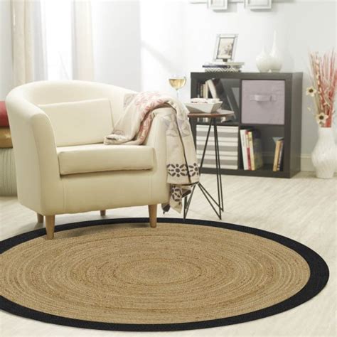 Fab Habitat Handwoven Natural Fiber Area Rug For Bedroom