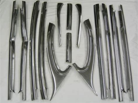 1955 57 Chevy Bel Air 4 Door Sedan Restored Beltline Stainless Set 14