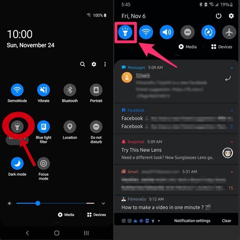 4 Different Ways To Turn On Off The Flashlight On An Android Device