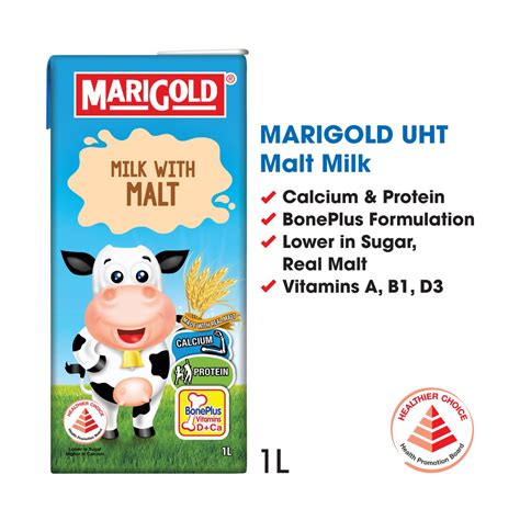 Marigold Uht Malt Milk 1l Shopee Singapore