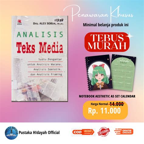 Jual Buku Analisis Teks Media Drs Alex Sobur Buku Pendidikan Buku