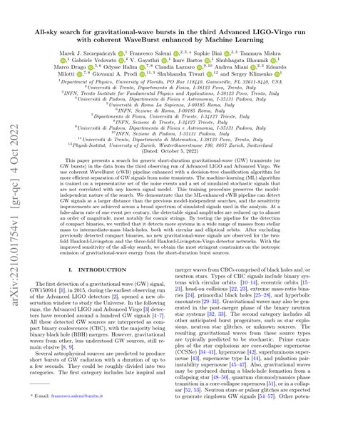 Pdf All Sky Search For Gravitational Wave Bursts In The Third