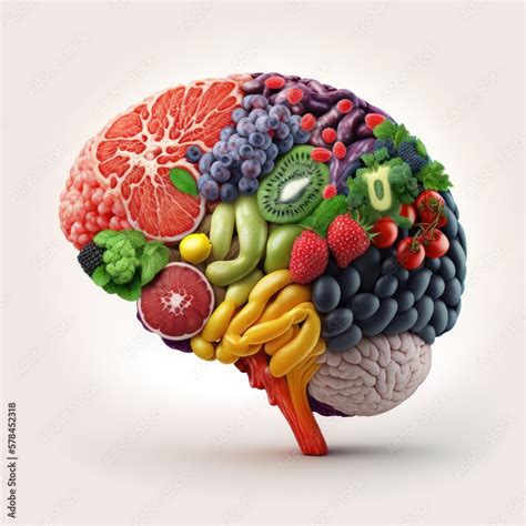 Nutritionist for a healthy brain made by fruits and vegetables cérebro