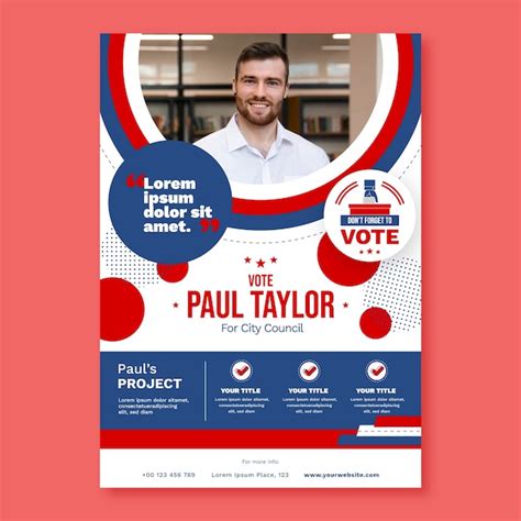 Free Vector Hand Drawn Election Poster Design