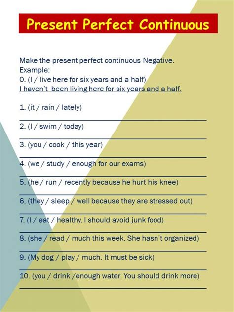 Present Perfect Continuous Interactive And Downloadable Worksheet You