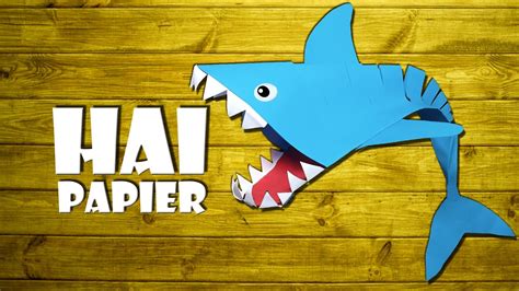 Hai Fisch Selber Basteln Aus Papier Paper Shark DIY Craft 4K