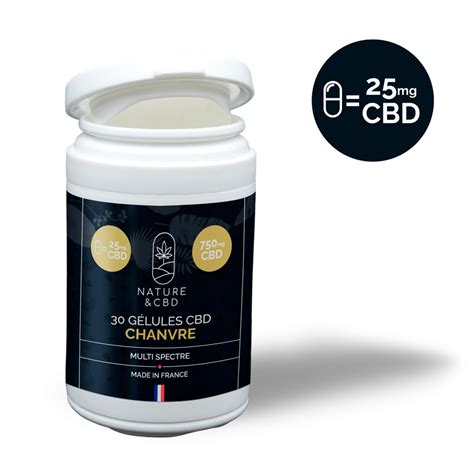 Gélules CBD 25mg Dosage Élevé Fabrication Artisanale Française