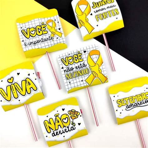 Pirulito Personalizado Setembro Amarelo Elo Produtos Especiais