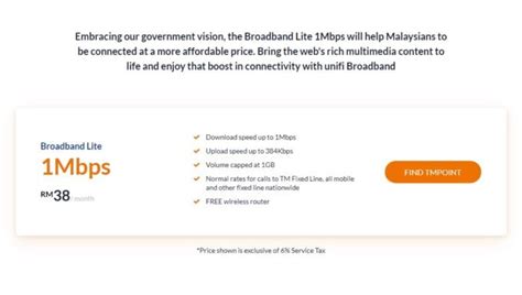 TM Perkenalkan Semula Pakej Broadband Lite 1Mbps Kelajuan 1Mbps