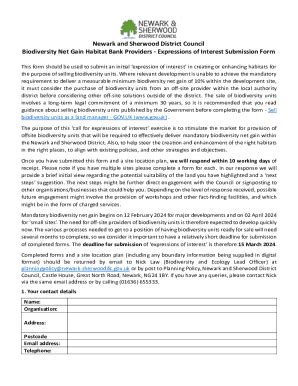 Fillable Online Expressions Of Interest Submission Form Fax Email Print